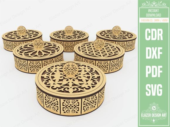 Download Decorative Round Box Laser Cut Svg Files - Svg files Collection