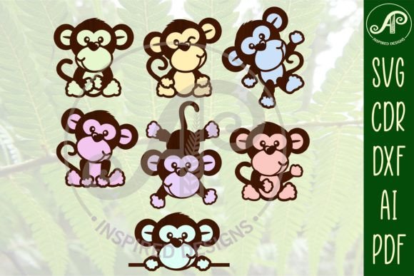 Download Monkey Two Layer Laser Cut SVG Files - Svg files Collection
