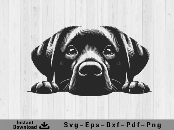 Download Peeking Labrador Retriever Dog Svg File - Dog svg file Collection