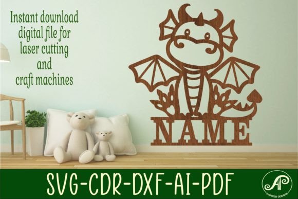 Download Cute Dragon Name Sign Svg Laser Cut Art - Dragon name sign svg Collection